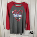 Official Hershey's Chocolate World Men’s Red/Gray Twizzlers Raglan Tee/T-Shirt M