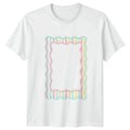 Summer Preppy Pastel Wavy Frame Womens T-Shirt Preppy Aesthetic Gift For Her