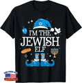 Happy Hanukkah Jewish Elf Family Group Christmas Tee