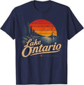Retro Sunset Great Lakes Lake Ontario Vintage Retro T-Shirt