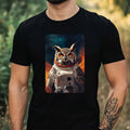 Mens Owl as Astronaut Print Cotton T-Shirt Size XS to 5XL