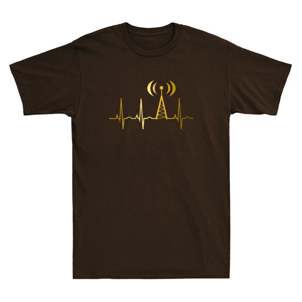 Dad Ham Radio Operator Funny Golden Printed Novelty T-Shirt U49