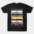 Stacked Cassettes Retro Old‑School Hip‑Hop Unisex Graphic T‑Shirt
