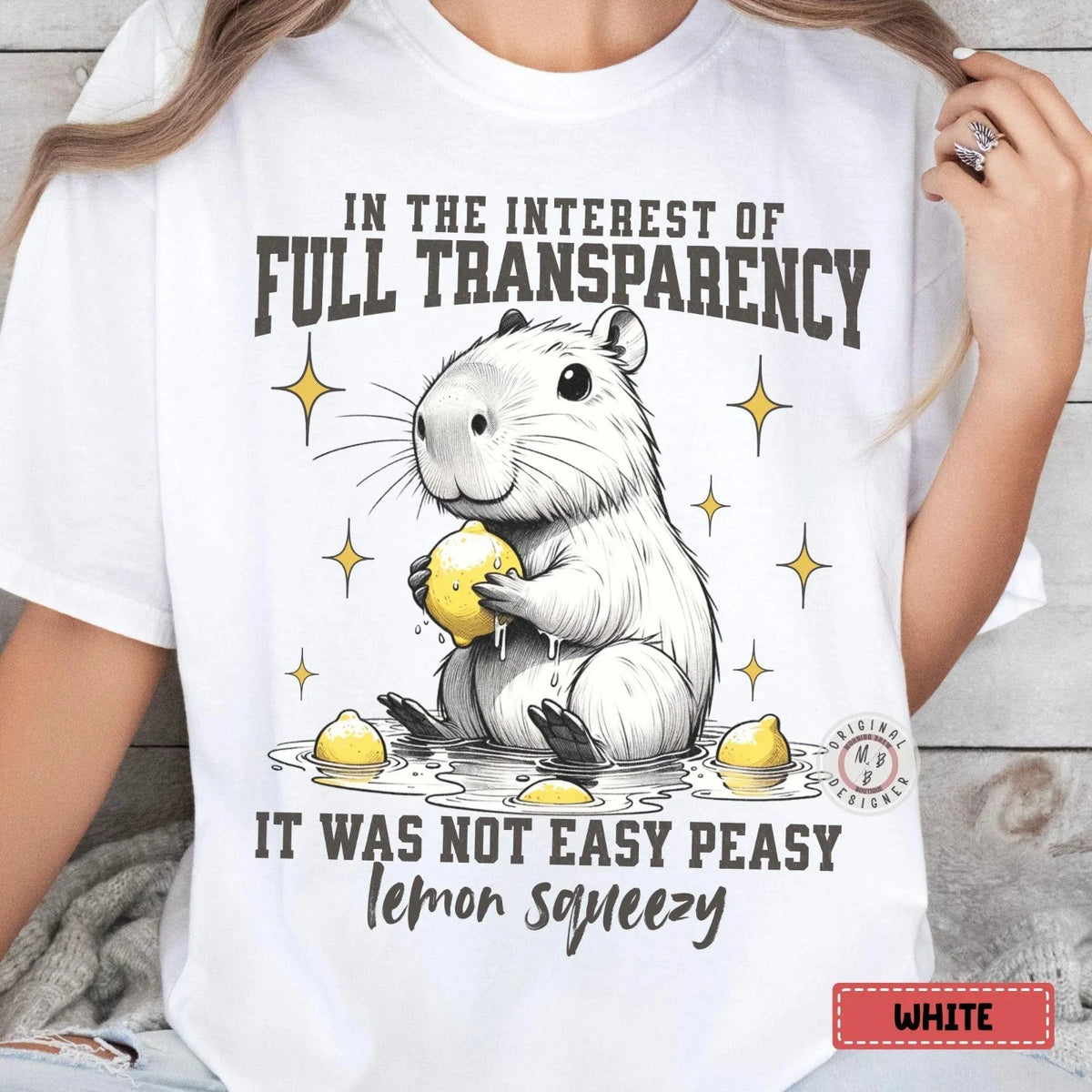 Retro Funny Capybara Shirt, Capybara Lemon T-shirt