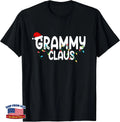 Grammy Claus Santa Christmas Lights Pajama Family Matching T-Shirt Grandmother