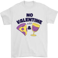Anti Valentines Day Just Pizza & Wine Mens T-Shirt 100% Cotton