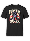 FANTUCCI Unisex T-Shirts | Mornings Sucks T-Shirt | 100% Cotton