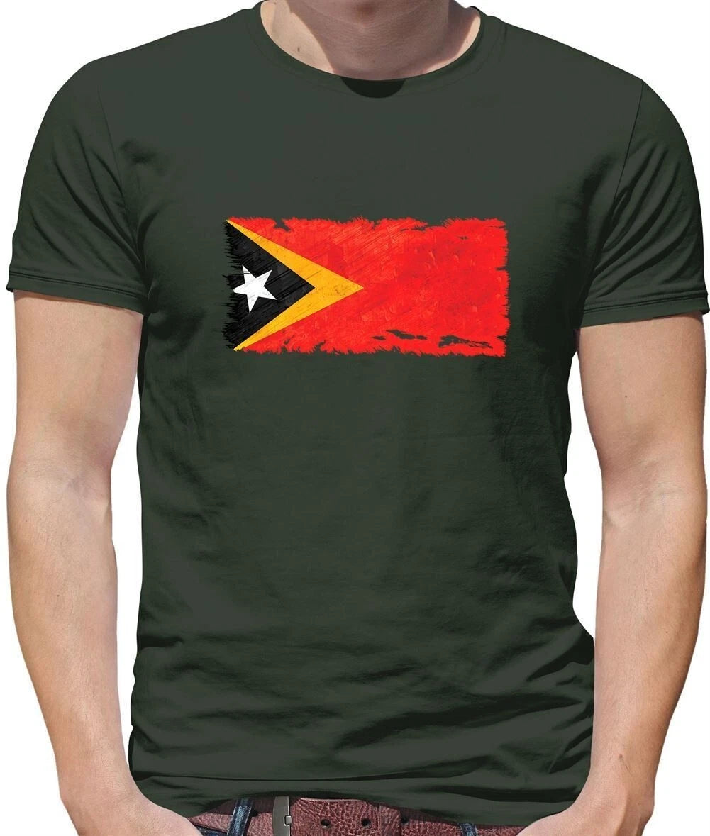 East Timor Grunge Stile Bandiera - T-Shirt - Timor-Leste Dili Asia Campagna