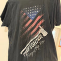 Firefighter / forged by fire American flag First Responder Men's Large Tshirt