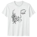 Elegant Floral Face Line Art Womens T-Shirt Minimalist Fashion Birthday