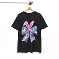 Easter Blue Floral Bow Floral T-Shirt - Unique Flower Tee for Creative Outfits