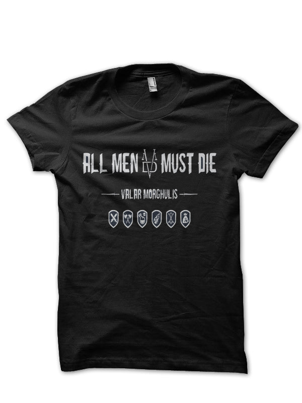 Valar Morghulis Black T-Shirt Hoodie, Sweatshirt | PureTeeCo.com