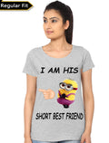 I Am His Short Best Friend Girls T-Shirt Hoodie, Sweatshirt | PureTeeCo.com