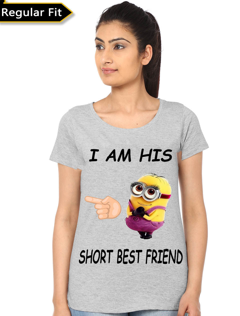 I Am His Short Best Friend Girls T-Shirt Hoodie, Sweatshirt | PureTeeCo.com
