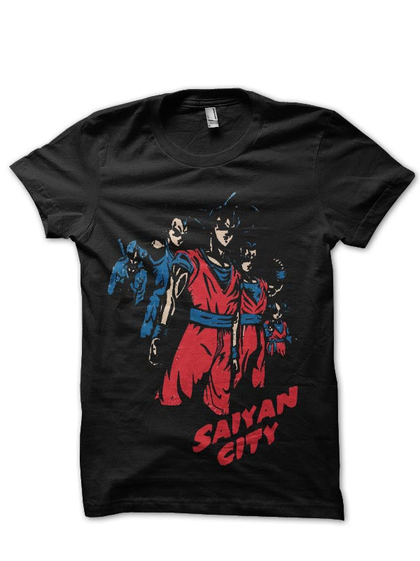 Saiyan City Black T-Shirt Hoodie, Sweatshirt | PureTeeCo.com