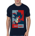 Saiyans Navy Blue Tee Hoodie, Sweatshirt | PureTeeCo.com