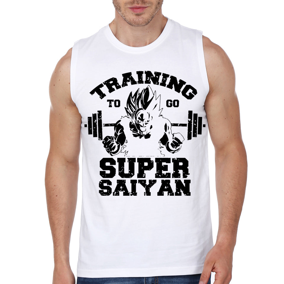 Saiyan White Vest T-Shirts, Hoodie, Sweatshirt | PureTeeCo.com