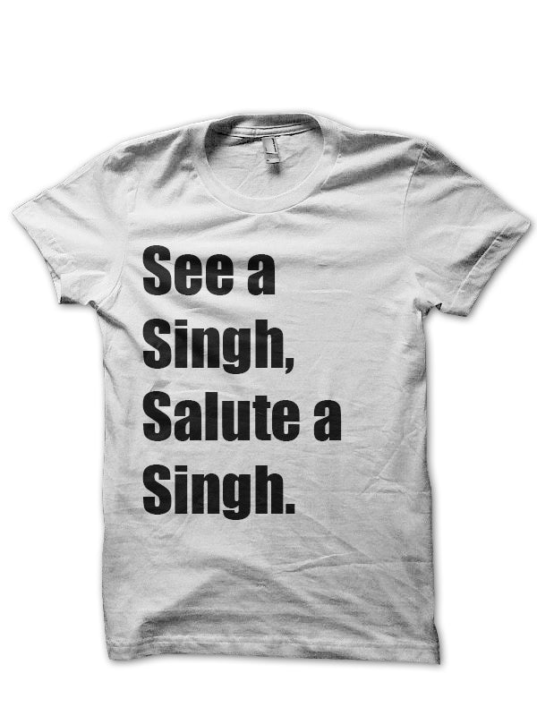 Respect The Singh White Tee Hoodie, Sweatshirt | PureTeeCo.com