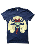Samurai Jack Navy Blue Tee Hoodie, Sweatshirt | PureTeeCo.com