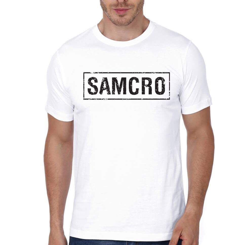 Samcro White T-Shirt Hoodie, Sweatshirt | PureTeeCo.com