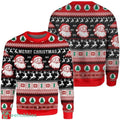 Santa Claus Deer Christmas Holiday Sweater Ugly Christmas Sweater For Men And Women