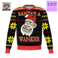 Santas A Wanker Funny Meme Design 3d Ugly Christmas Sweater