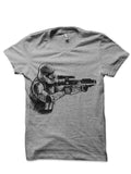 Heavy Gunner Stormtrooper Grey Melange Half Sleeve T-Shirt Hoodie, Sweatshirt | PureTeeCo.com