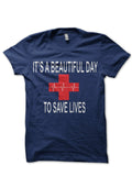 Save Lives Navy Blue Tee Hoodie, Sweatshirt | PureTeeCo.com