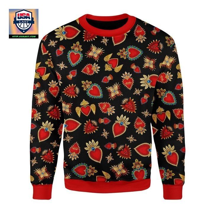 Scared Heart Ugly Christmas Sweater