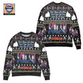 Scream Dont Answer The Phone Pine Tree Ugly Christmas Sweater Black