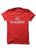 Seek The Discomfort Red T-Shirt Hoodie, Sweatshirt | PureTeeCo.com