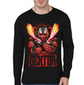 Sektor Black Full Sleeve Tee Hoodie, Sweatshirt | PureTeeCo.com