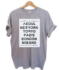 seoul new york tokyo paris london milano T Shirt Hoodie, Sweatshirt | PureTeeCo.com