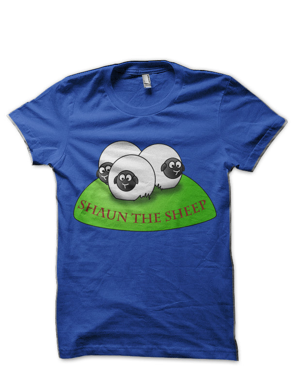 Shaun The Sheep Royal Blue T-Shirt Hoodie, Sweatshirt | PureTeeCo.com