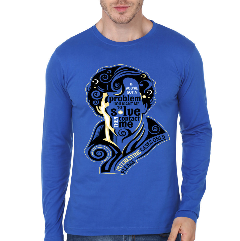 Sherlock Blue Full Sleeve Tee Hoodie, Sweatshirt | PureTeeCo.com