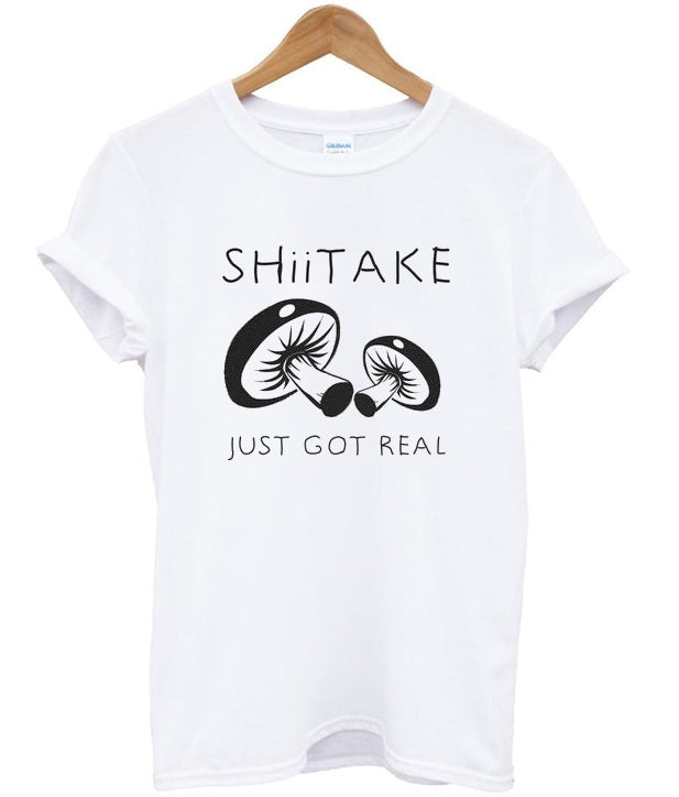 shiitake just got real t-shirt Hoodie, Sweatshirt | PureTeeCo.com