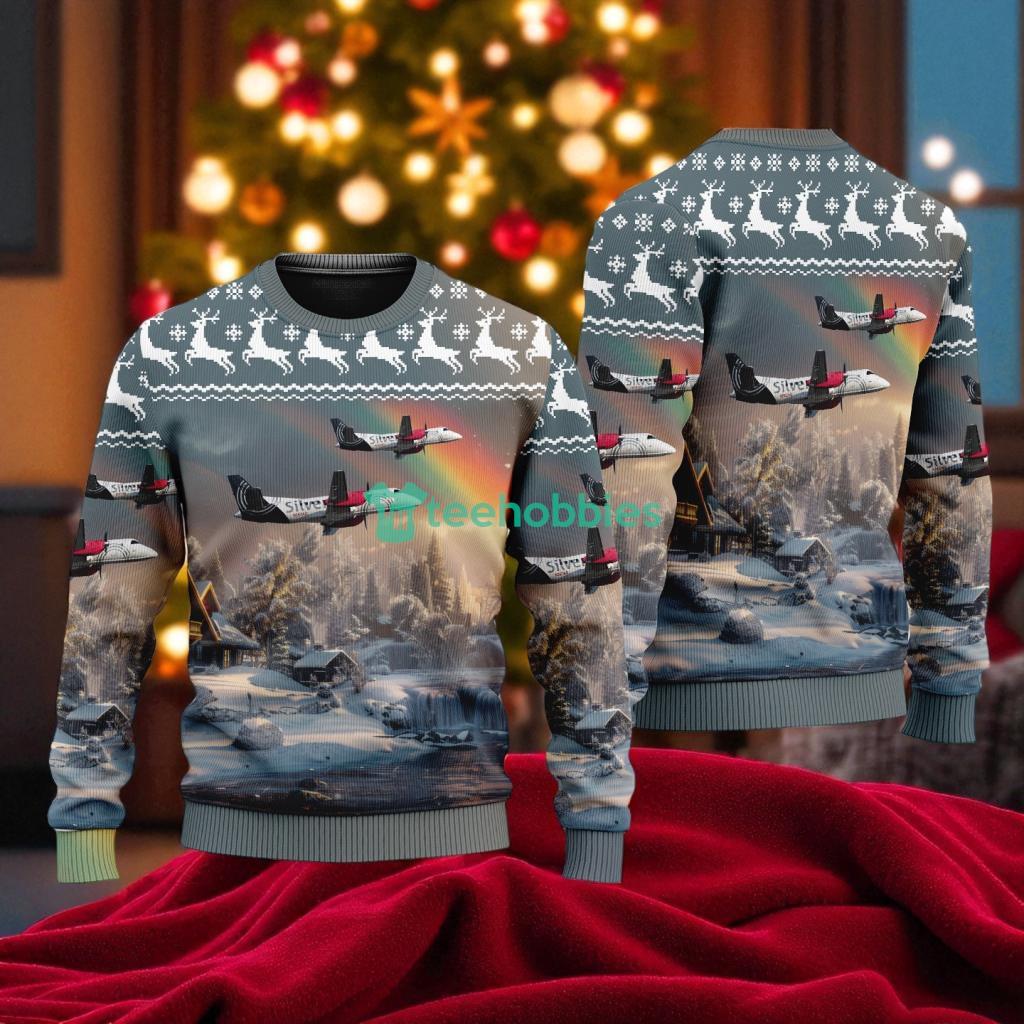 Silver Airways Saab American Airlines Christmas House Under The Rainbow Ugly Sweater For You
