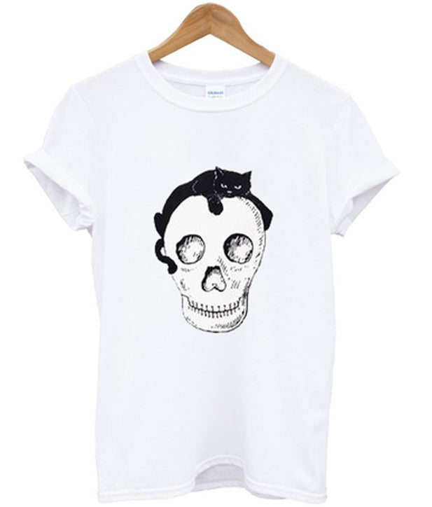 skeleton and cat t-shirt Hoodie, Sweatshirt | PureTeeCo.com