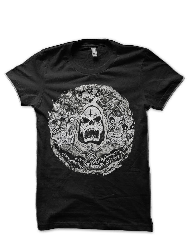 Skeletor Black Half Sleeve T-Shirt Hoodie, Sweatshirt | PureTeeCo.com