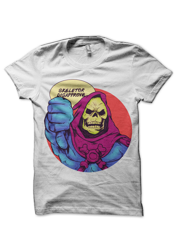 Skeletor White Half Sleeve T-Shirt Style001 Hoodie, Sweatshirt | PureTeeCo.com