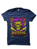 Skeletor Navy Blue Half Sleeve T-Shirt Hoodie, Sweatshirt | PureTeeCo.com