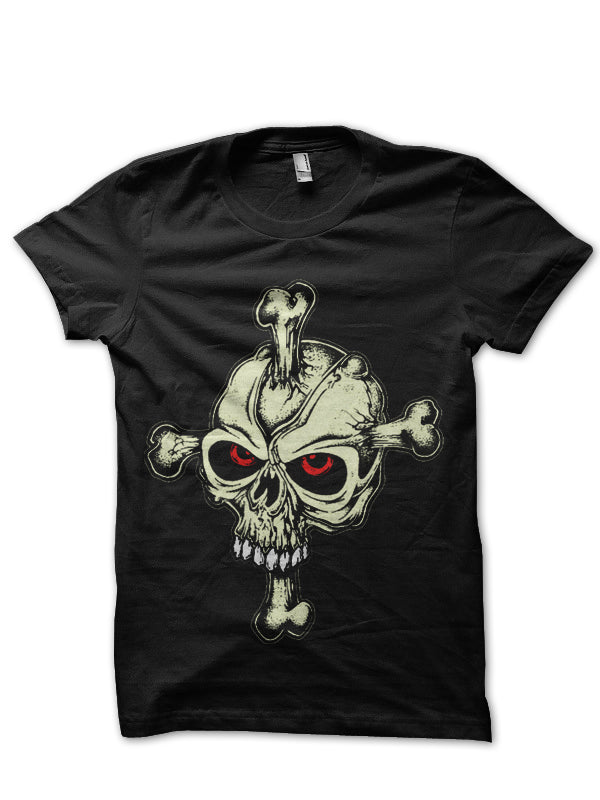Skull & Cross Bones Black T-Shirt Hoodie, Sweatshirt | PureTeeCo.com