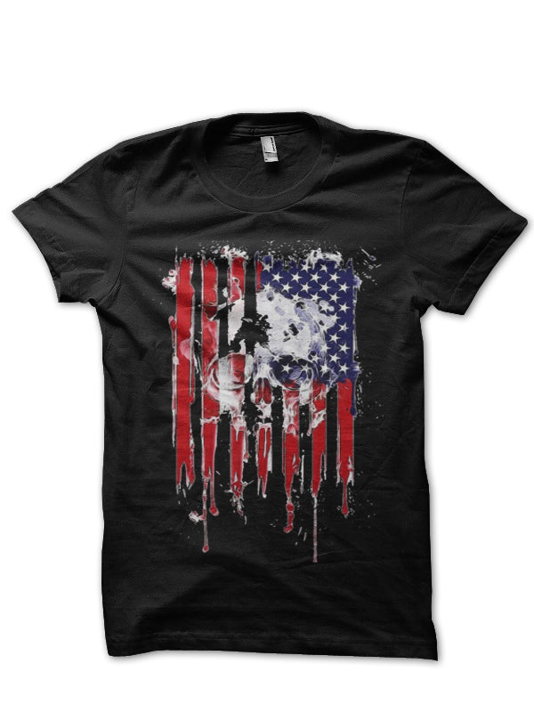 Skull Flag Half Sleeve T-Shirt