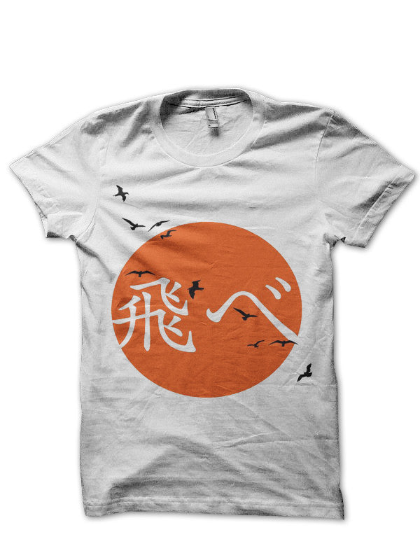 Haikyuu!! Karasuno Flyâ€ White T-Shirt Hoodie, Sweatshirt | PureTeeCo.com
