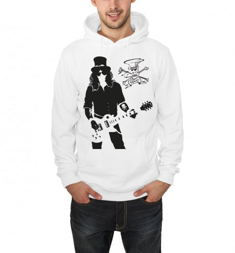 Slash White Hoodie T-Shirts, Sweatshirt | PureTeeCo.com