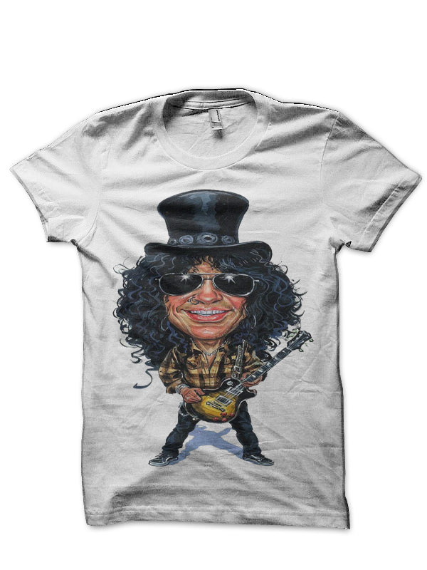 Slash White T-Shirt Hoodie, Sweatshirt | PureTeeCo.com