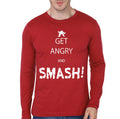 Get Angry & Smash Red Full Sleeve Tee Hoodie, Sweatshirt | PureTeeCo.com
