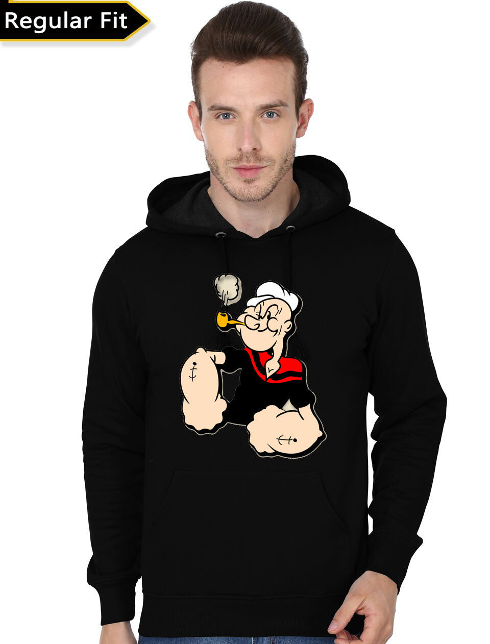 Popeye the Sailor Man Black Hoodie T-Shirts, Sweatshirt | PureTeeCo.com