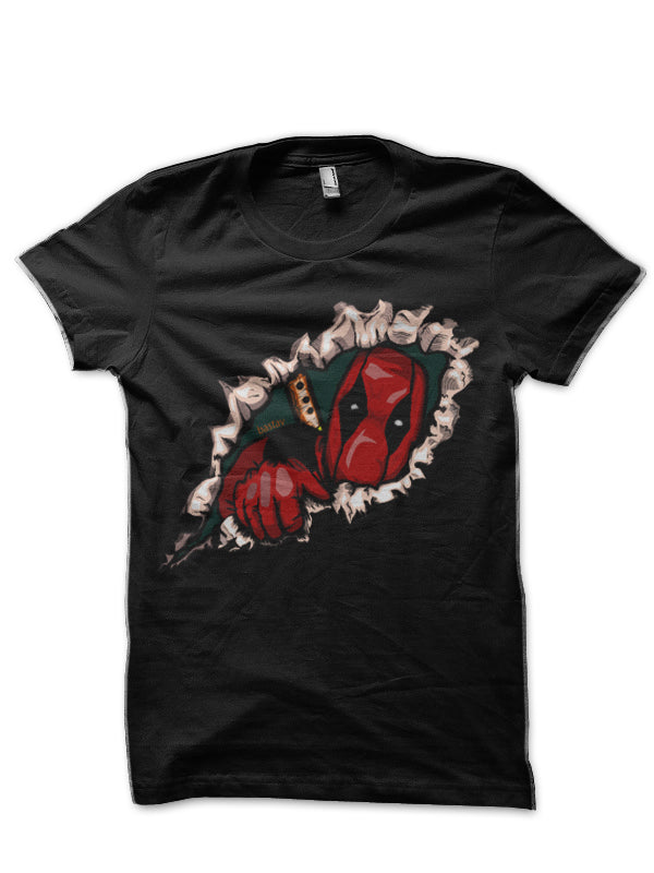 Deadpool Sneaky Black T-Shirt Hoodie, Sweatshirt | PureTeeCo.com