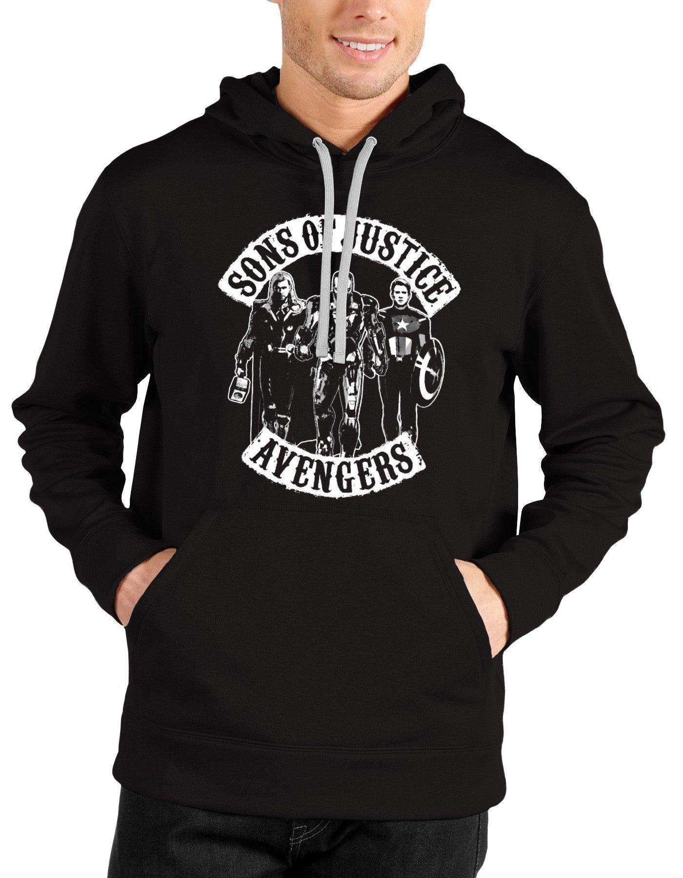Sons Of Justice Avengers Black Hoodie T-Shirts, Sweatshirt | PureTeeCo.com